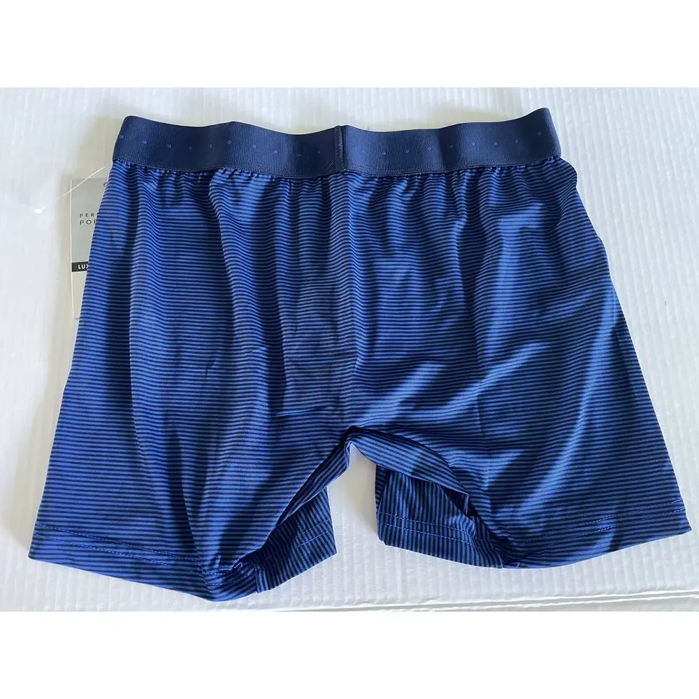 Perry Ellis blue and black boxer briefs lounge underwear size S NWT